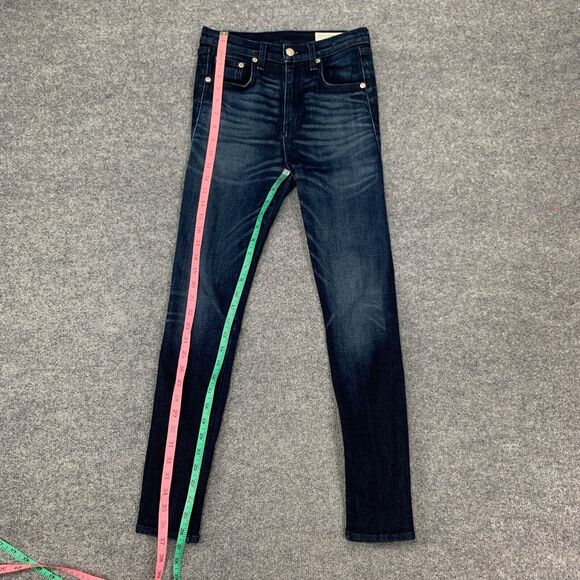 Rag & Bone Jean Womens 26 Anfield Denim Back Zip Ankle High Rise Skinny Stretch - Picture 6 of 13